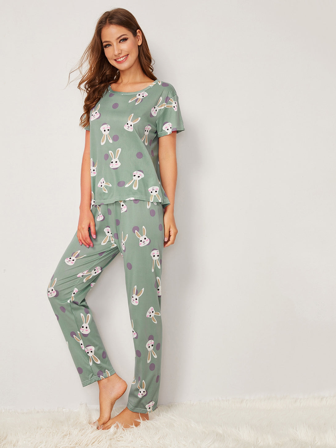 Ropa Interior y Ropa de Dormir, Pijama & Ropa de Descanso de Mujer, Ropa de Dormir para Mujeres, Sets de Pijamas de Mujer, pareja, 787832, Verde