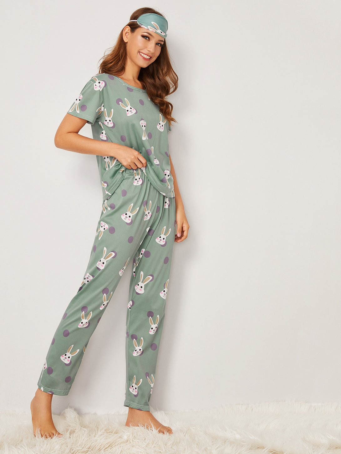 Ropa Interior y Ropa de Dormir, Pijama & Ropa de Descanso de Mujer, Ropa de Dormir para Mujeres, Sets de Pijamas de Mujer, pareja, 787832, Verde