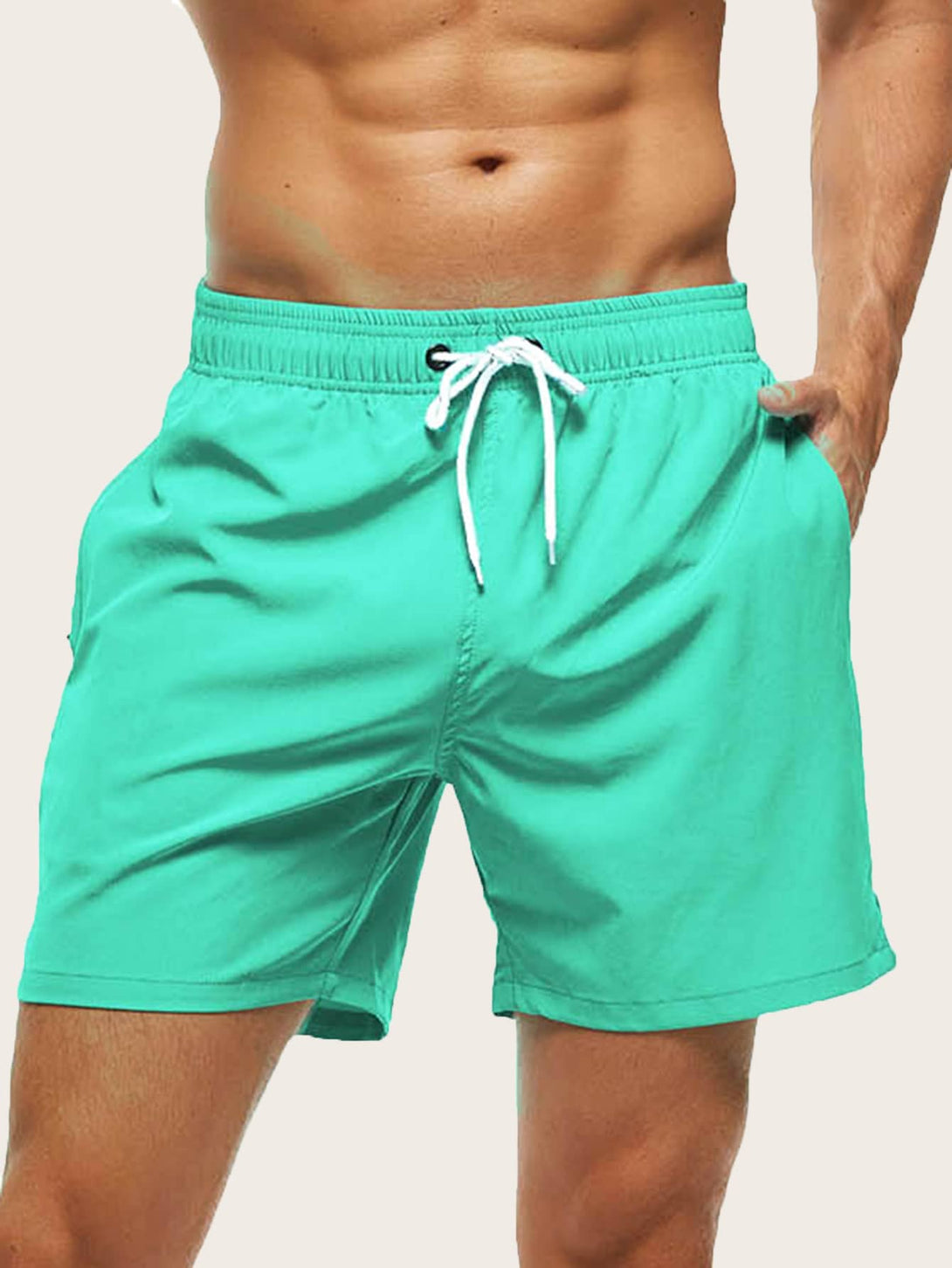 Hombres, Ropa de hombre, Bañador de hombres, Shorts de Playa para Hombre, 2108543, verde menta