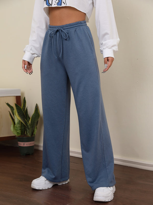 Ropa de Mujer, Ropa de Mujer, Bottoms de Mujer, Pantalones de Deporte para Mujer, Colección de trajes de mujer, Neblina azul