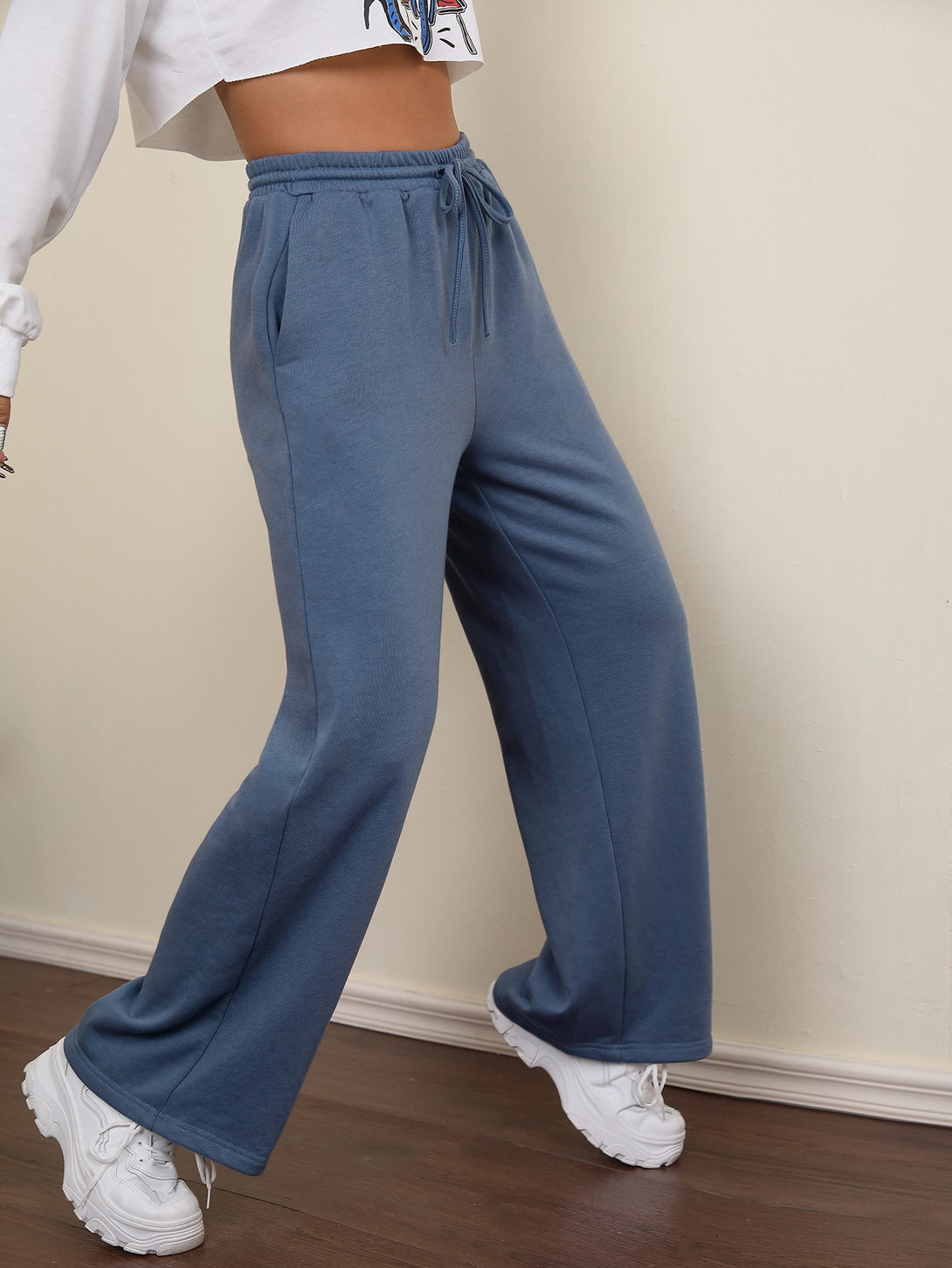 Ropa de Mujer, Ropa de Mujer, Bottoms de Mujer, Pantalones de Deporte para Mujer, Colección de trajes de mujer, Neblina azul