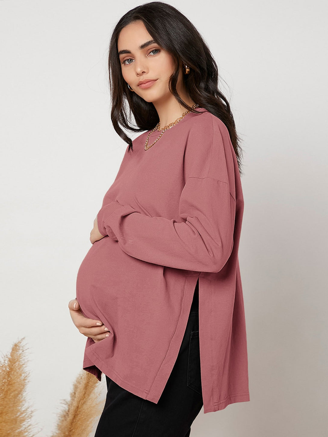 Ropa de Mujer, Ropa Premamá, Tops Premamá, Camisetas premamá, Rosa vieja