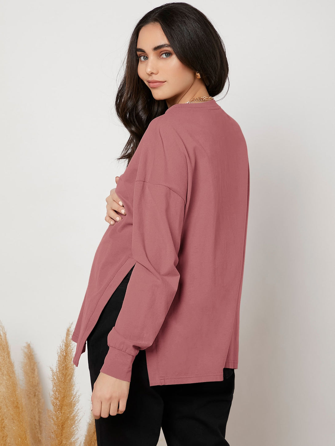 Ropa de Mujer, Ropa Premamá, Tops Premamá, Camisetas premamá, Rosa vieja