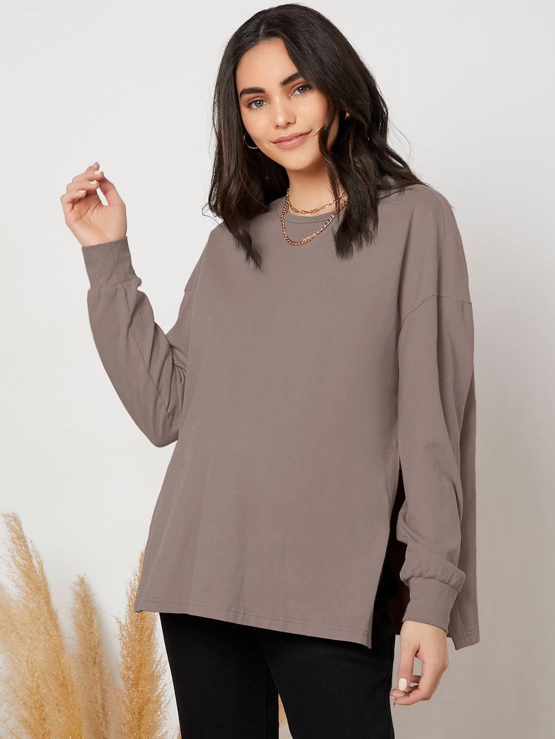 Ropa de Mujer, Ropa Premamá, Tops Premamá, Camisetas premamá, 4326876, Marrón Mocha