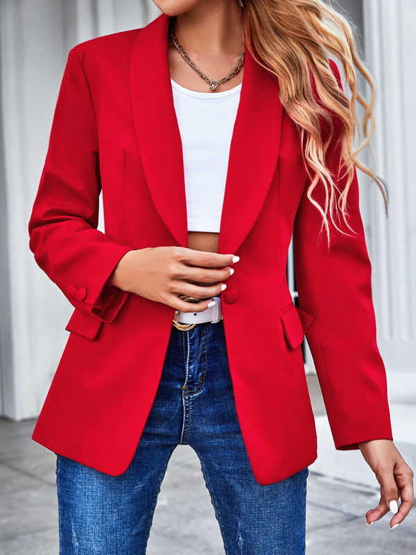 Ropa de Mujer, Trajes de Mujer, Blazers de Mujer, 6451607, Rojo