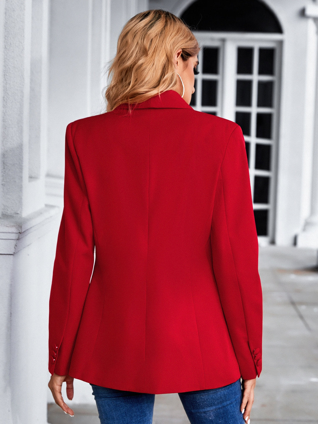 Ropa de Mujer, Trajes de Mujer, Blazers de Mujer, 6451607, Rojo