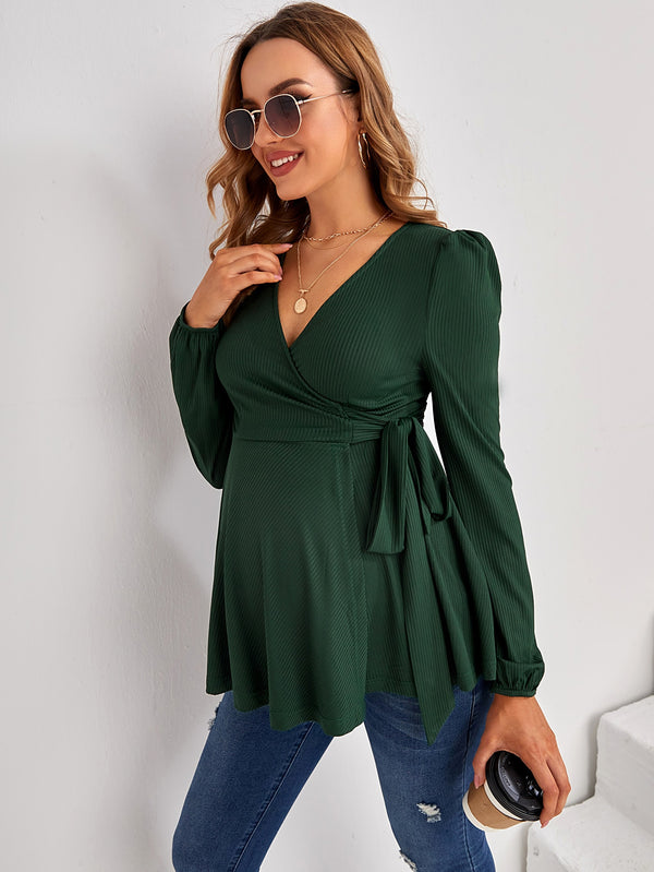 Ropa de Mujer, Ropa Premamá, Tops Premamá, Camisetas premamá, OUTFITS LOOKBOOK, Verde Oscuro