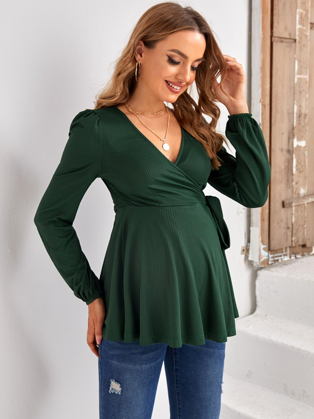 Ropa de Mujer, Ropa Premamá, Tops Premamá, Camisetas premamá, OUTFITS LOOKBOOK, Verde Oscuro