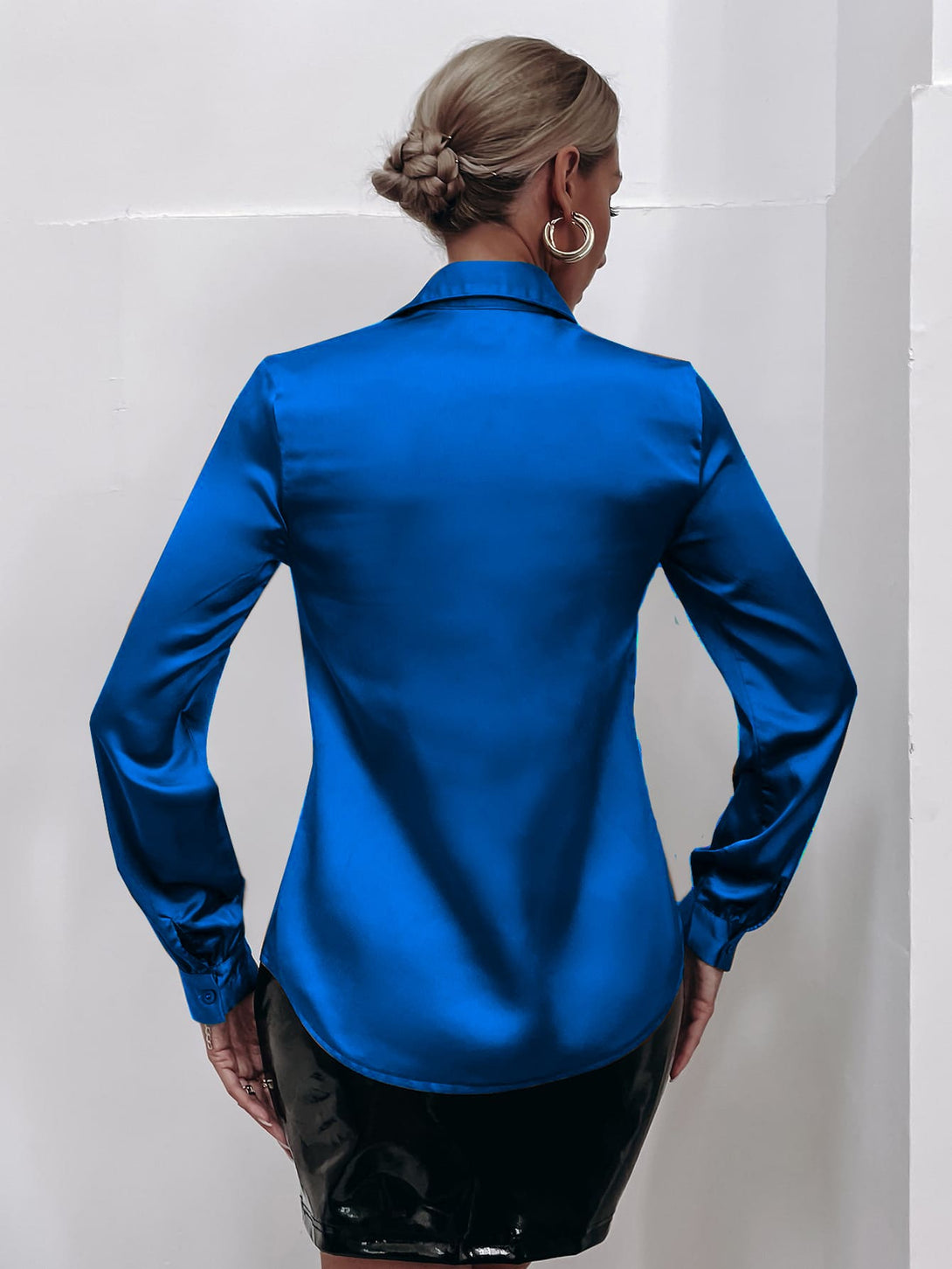 Ropa de Mujer, Ropa de Mujer, Tops & Blusas & Camisetas de Mujer, Blusas de Mujer, Colección de trajes de mujer, azul real