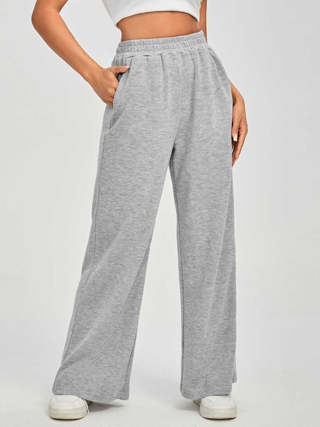 Ropa de Mujer, Ropa de Mujer, Bottoms de Mujer, Pantalones de Mujer, Colección de trajes de mujer, Gris Claro