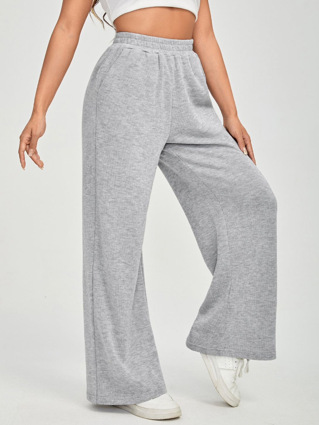 Ropa de Mujer, Ropa de Mujer, Bottoms de Mujer, Pantalones de Mujer, Colección de trajes de mujer, Gris Claro