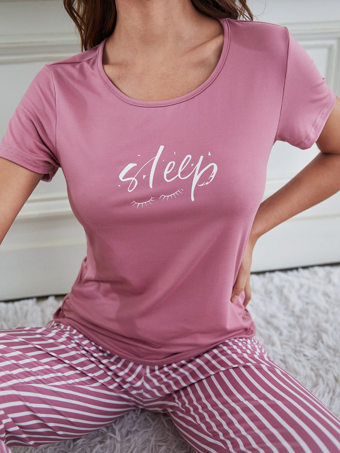 Ropa Interior y Ropa de Dormir, Pijama & Ropa de Descanso de Mujer, Ropa de Dormir para Mujeres, Sets de Pijamas de Mujer, Rosa vieja