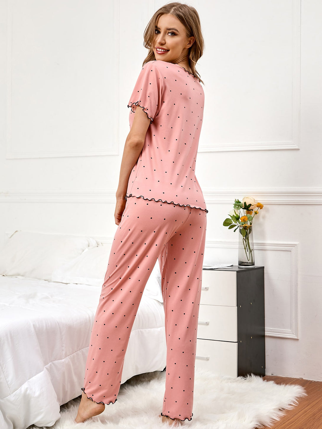 Ropa Interior y Ropa de Dormir, Pijama & Ropa de Descanso de Mujer, Ropa de Dormir para Mujeres, Sets de Pijamas de Mujer, Rosa coral