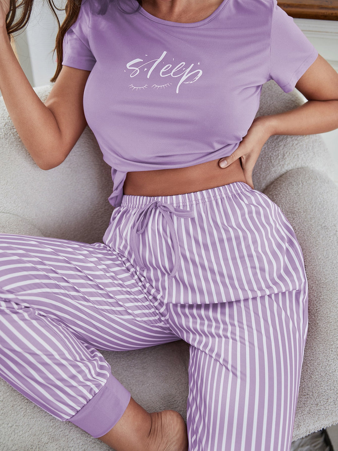 Ropa Interior y Ropa de Dormir, Pijama & Ropa de Descanso de Mujer, Ropa de Dormir para Mujeres, Sets de Pijamas de Mujer, Lila Púrpura