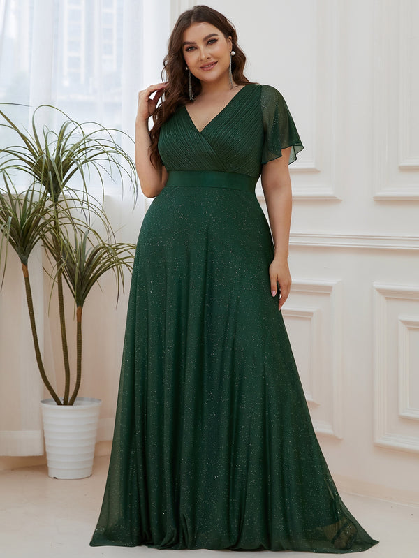 Ropa de Mujer, Bodas & Eventos, Boda Mujer Plus, Vestidos de Dama de Honor en Tallas Grandes, Colección de trajes de mujer, Verde Oscuro