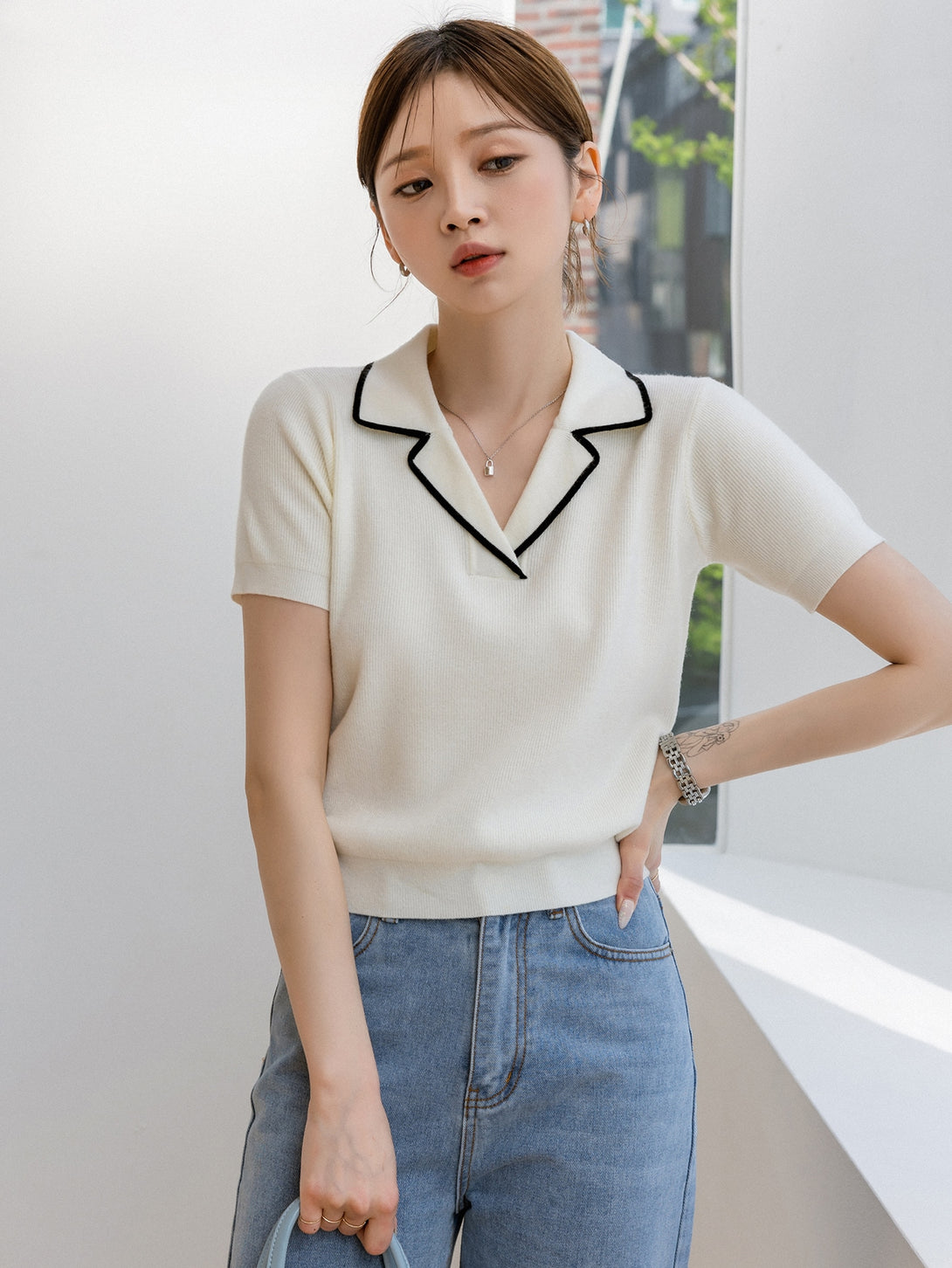Ropa de Mujer, Tejido de Punto de Mujer, Tops de Punto para Mujer, 10359266, Blanco