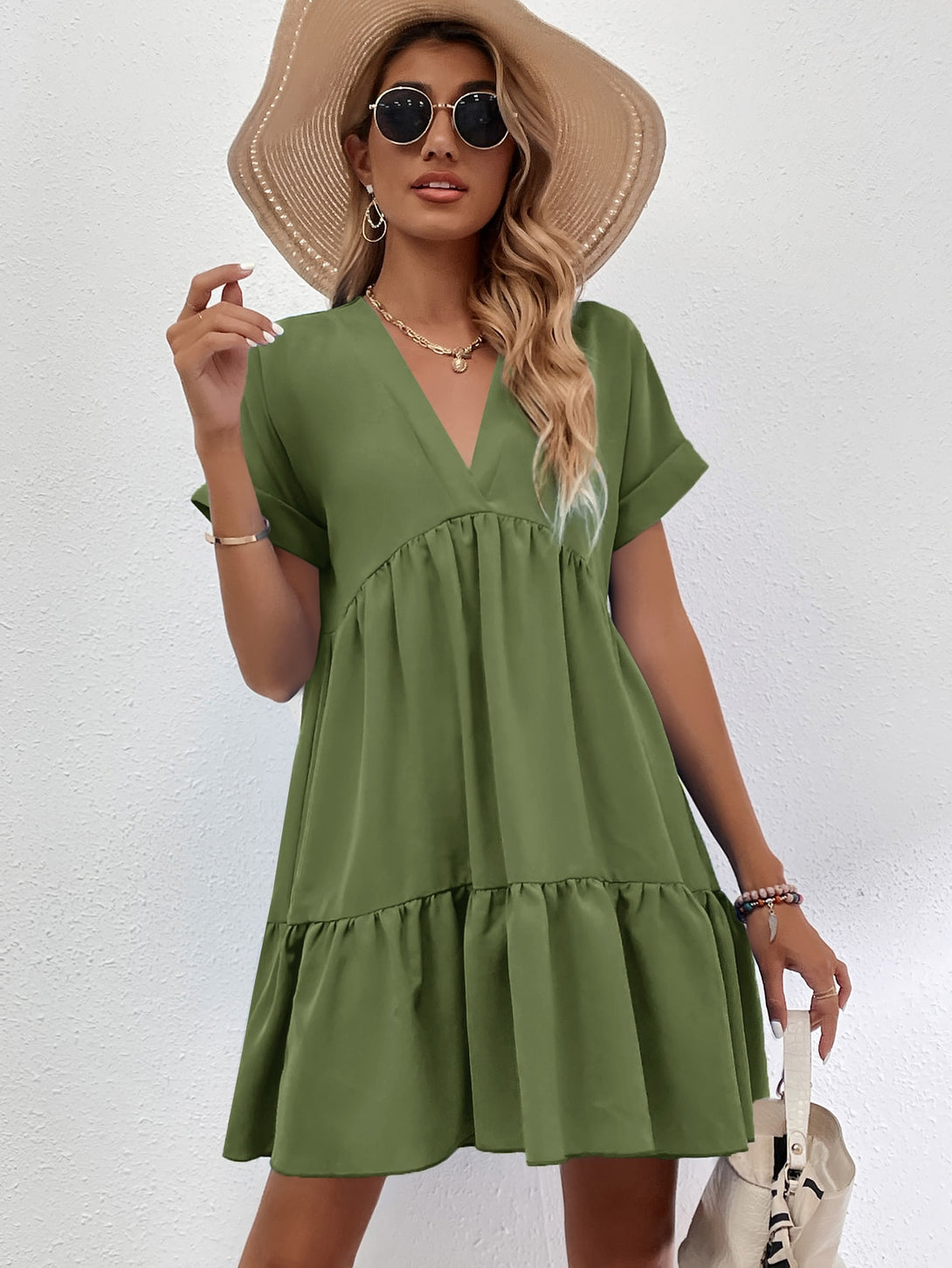 Ropa de Mujer, Ropa de Mujer, Vestidos de mujer, Vestidos cortos de mujer, Verde militar