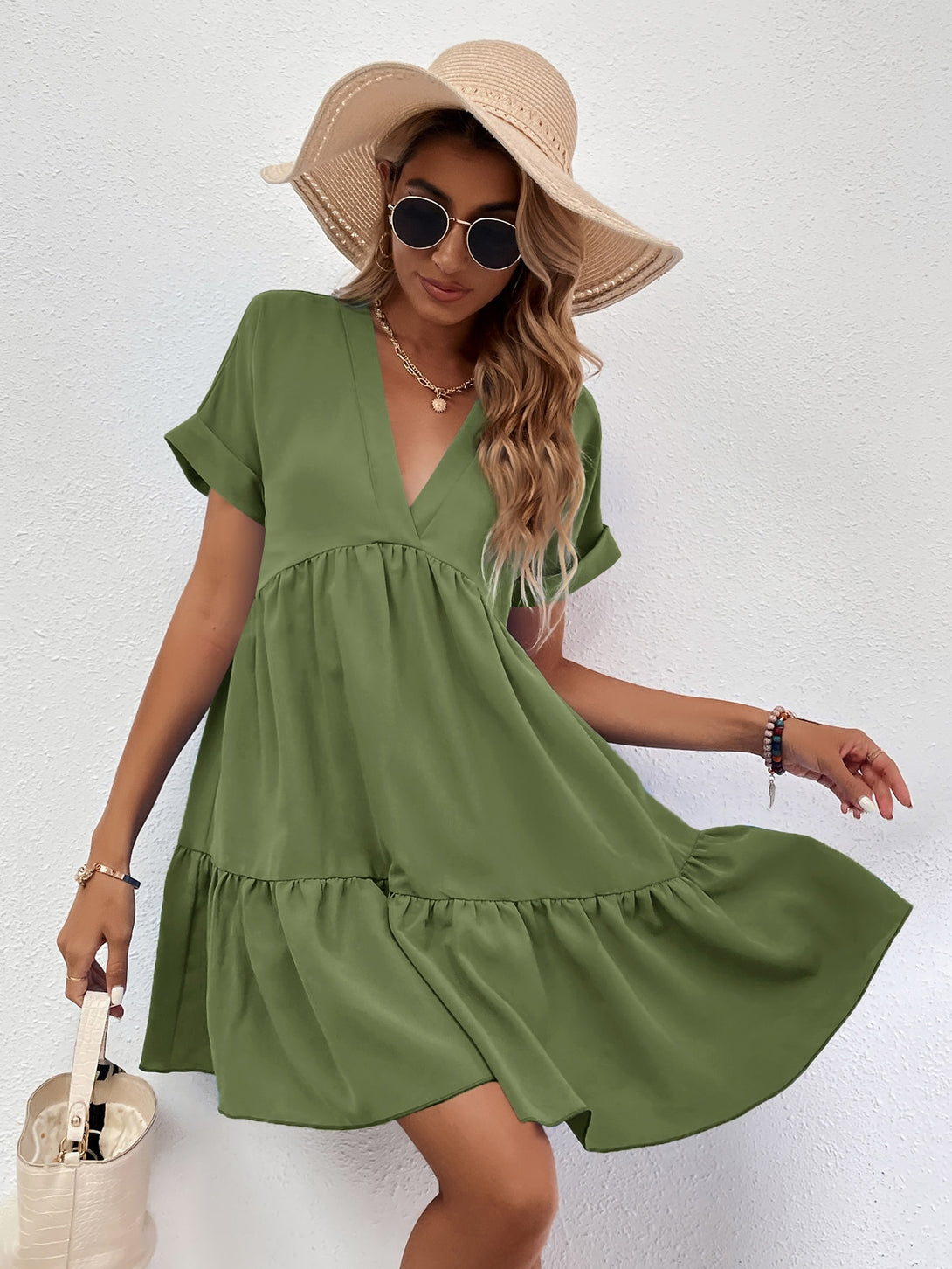 Ropa de Mujer, Ropa de Mujer, Vestidos de mujer, Vestidos cortos de mujer, Verde militar