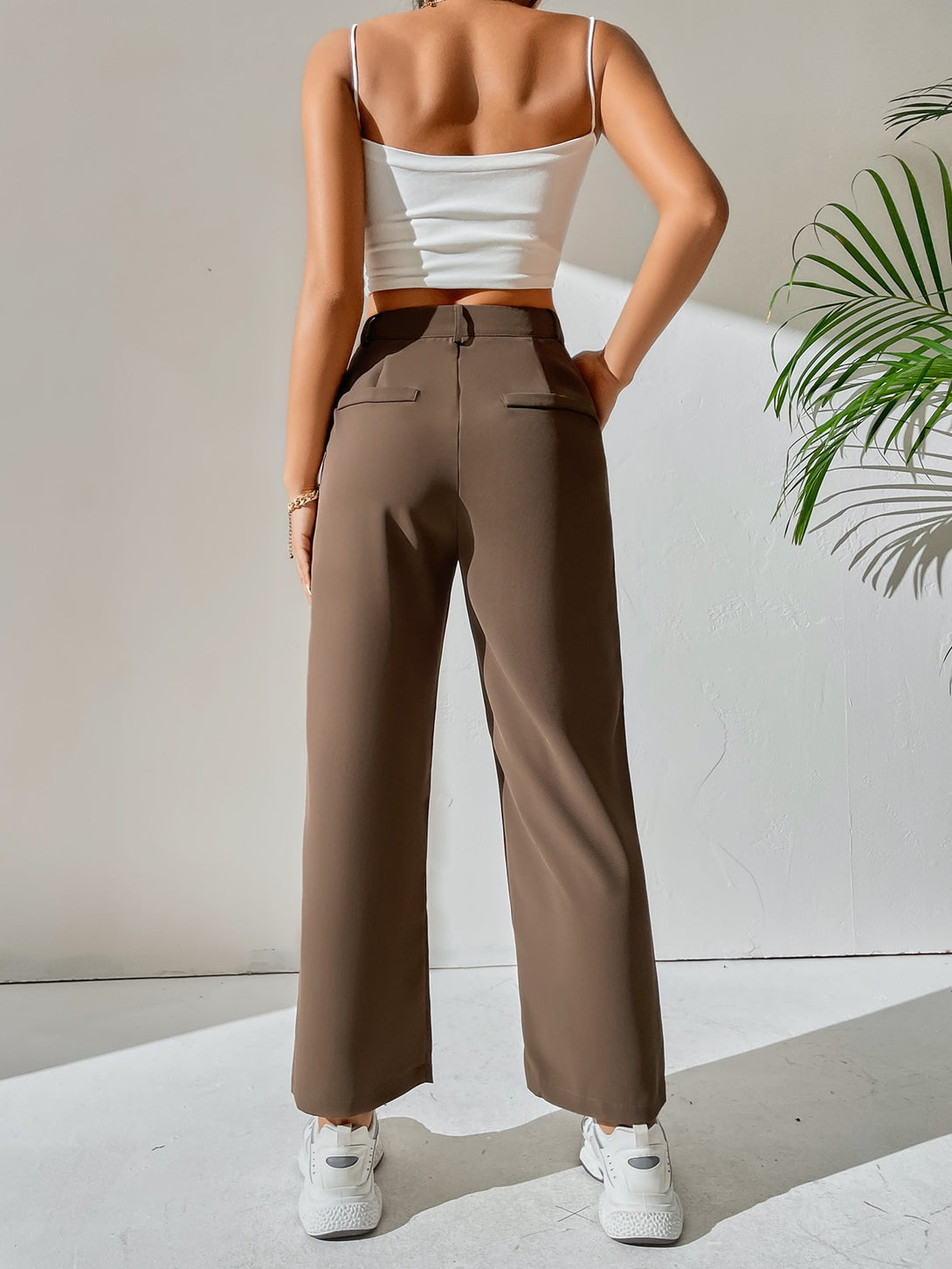 Ropa de Mujer, Ropa de Mujer, Bottoms de Mujer, Pantalones de Mujer, Colección de trajes de mujer, Café integral