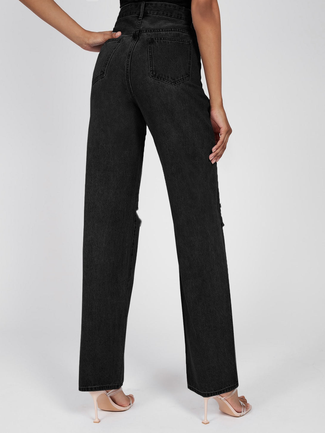 Ropa de Mujer, Ropa de Mujer, Mezclilla para mujer, Jeans para mujer, Negro