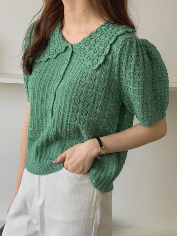 Ropa de Mujer, Tejido de Punto de Mujer, Tops de Punto para Mujer, 10805431, Verde
