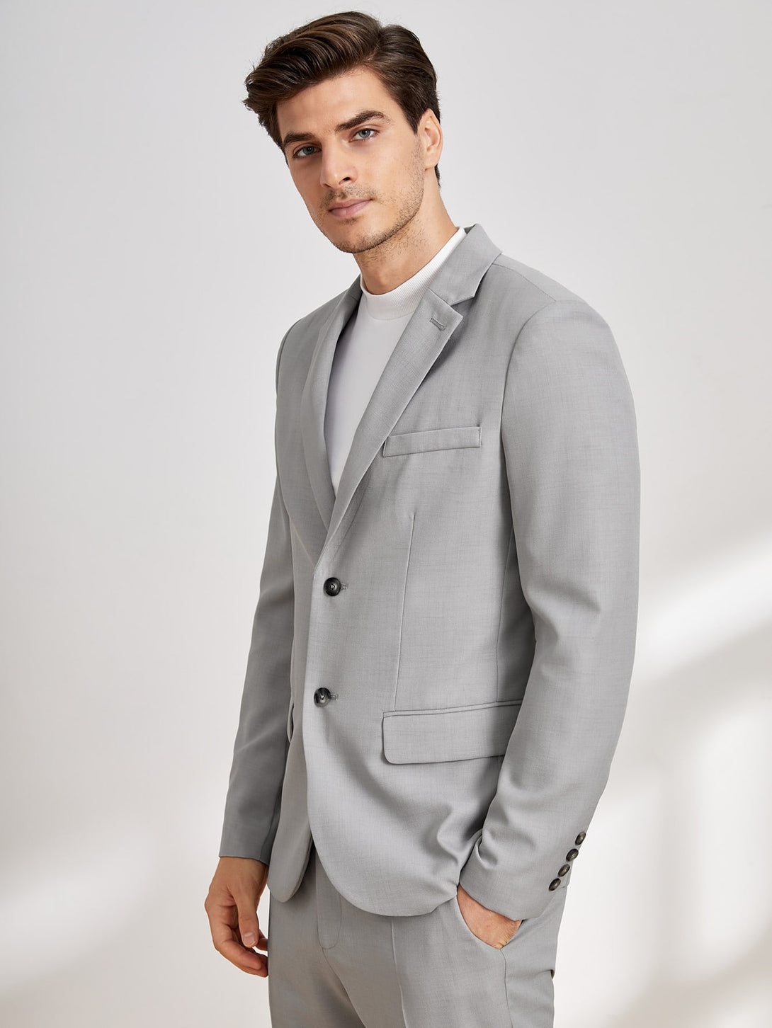 Hombres, Ropa de hombre, Trajes & Piezas separadas para Hombres, Traje de hombre, OUTFITS LOOKBOOK, 10954061, Gris Claro