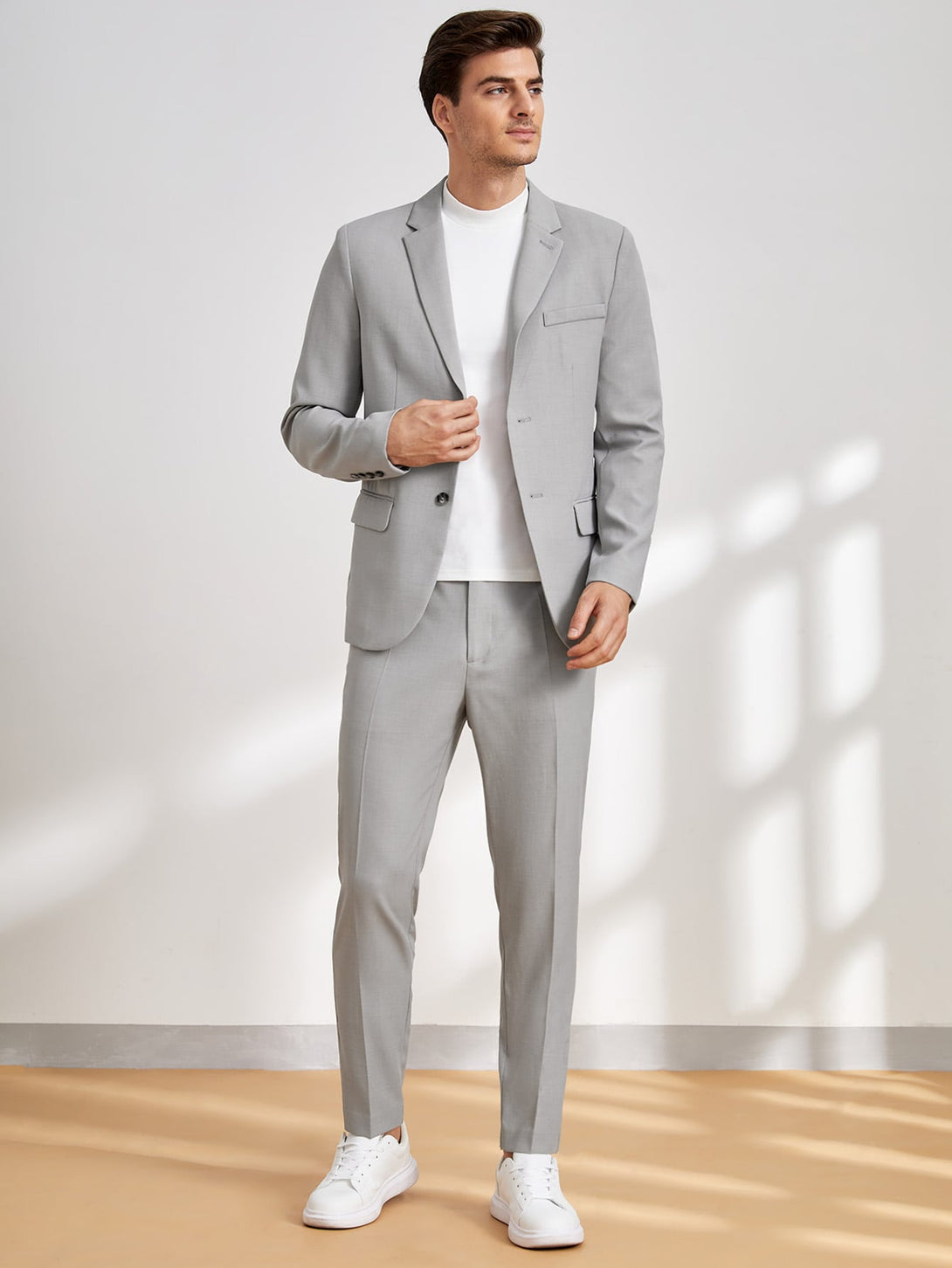 Hombres, Ropa de hombre, Trajes & Piezas separadas para Hombres, Traje de hombre, OUTFITS LOOKBOOK, 10954061, Gris Claro