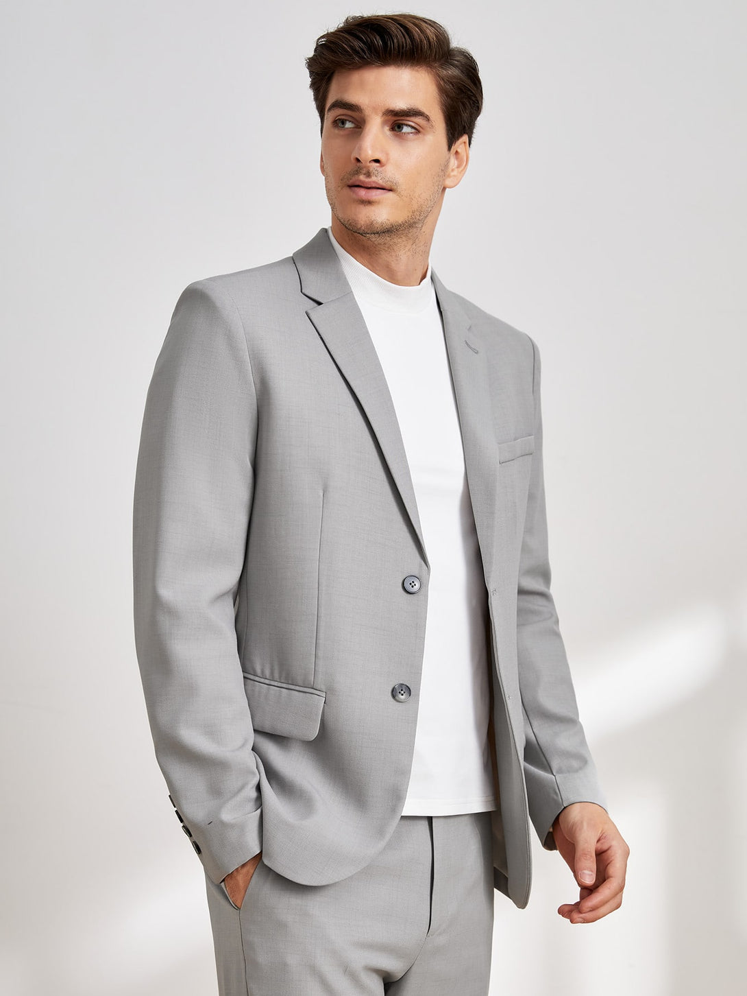 Hombres, Ropa de hombre, Trajes & Piezas separadas para Hombres, Traje de hombre, OUTFITS LOOKBOOK, 10954061, Gris Claro