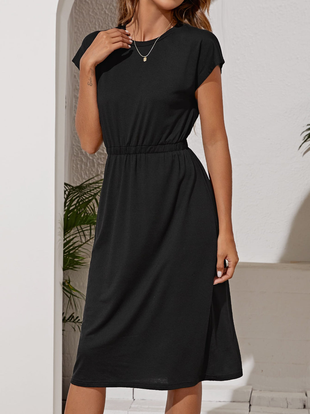 Ropa de Mujer, Ropa de Mujer, Vestidos de mujer, Vestidos midi para mujer, Negro