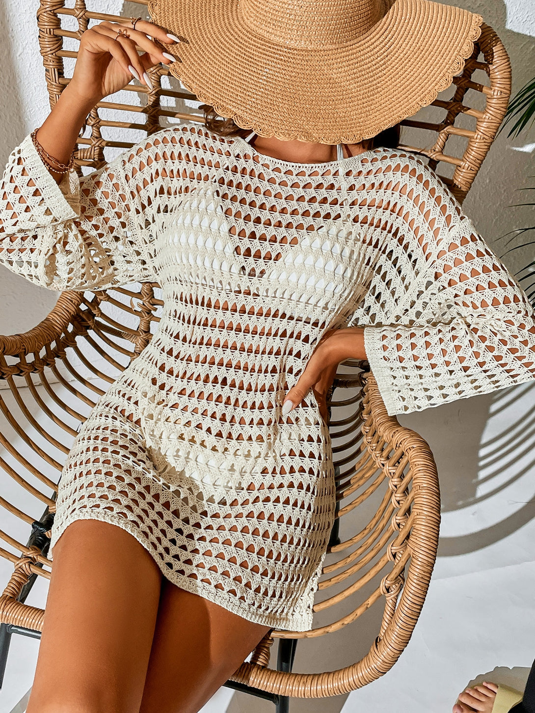 Ropa de Mujer, Ropa de Playa para Mujer, Pareos para Mujer, 10986586, Beis