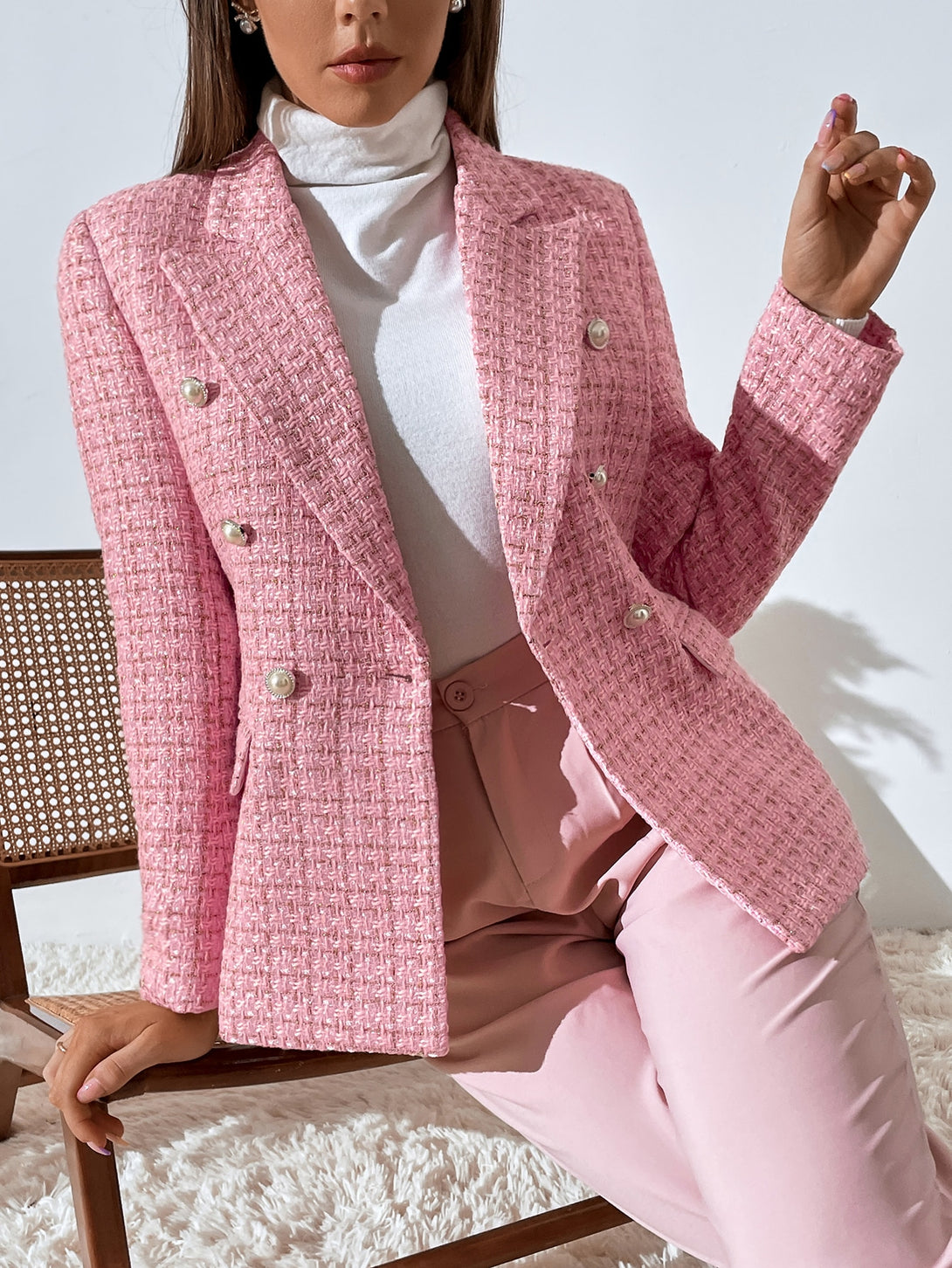 Ropa de Mujer, Trajes de Mujer, Blazers de Mujer, OUTFITS LOOKBOOK, 10988793, Rosa