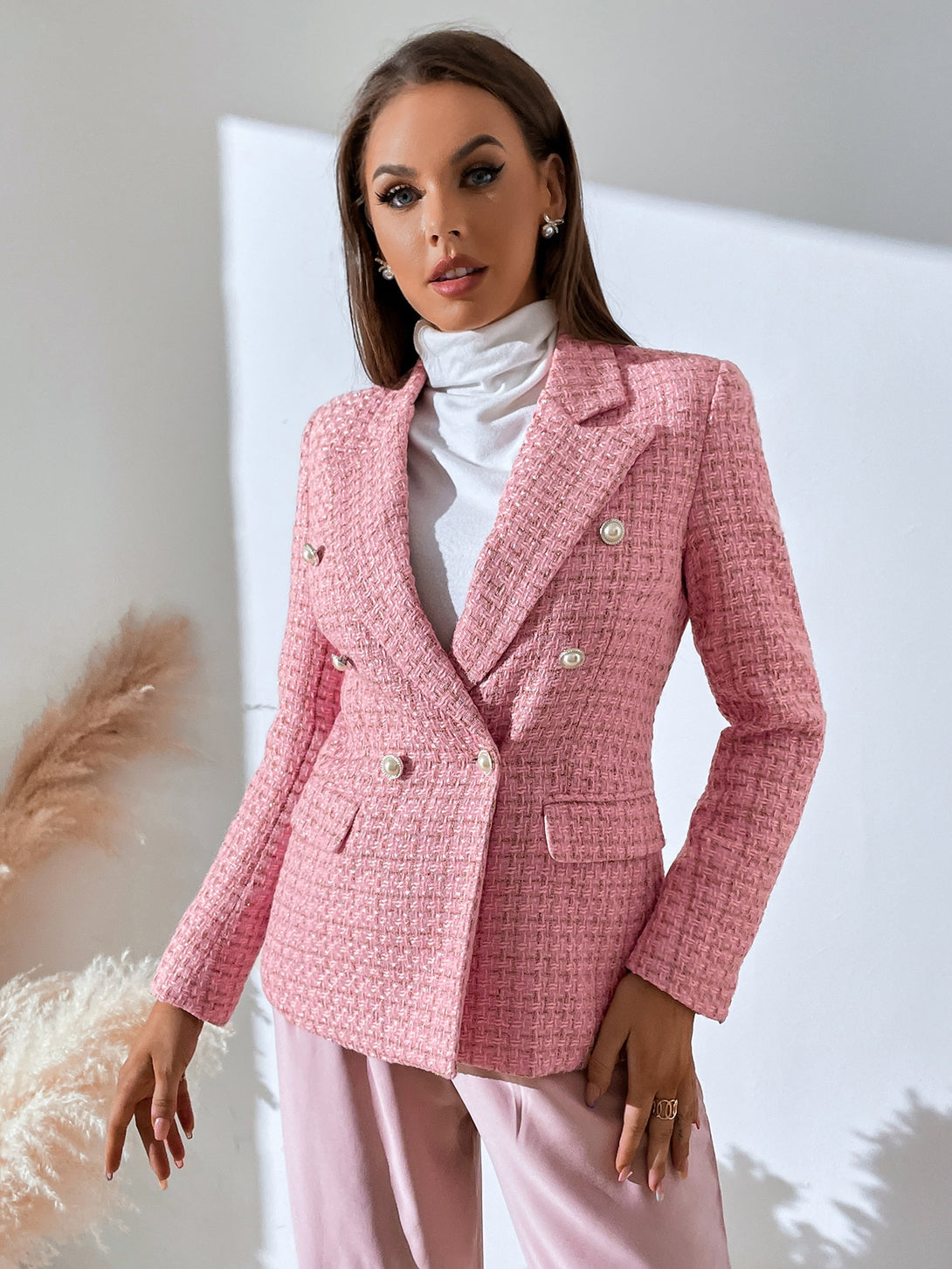 Ropa de Mujer, Trajes de Mujer, Blazers de Mujer, OUTFITS LOOKBOOK, 10988793, Rosa