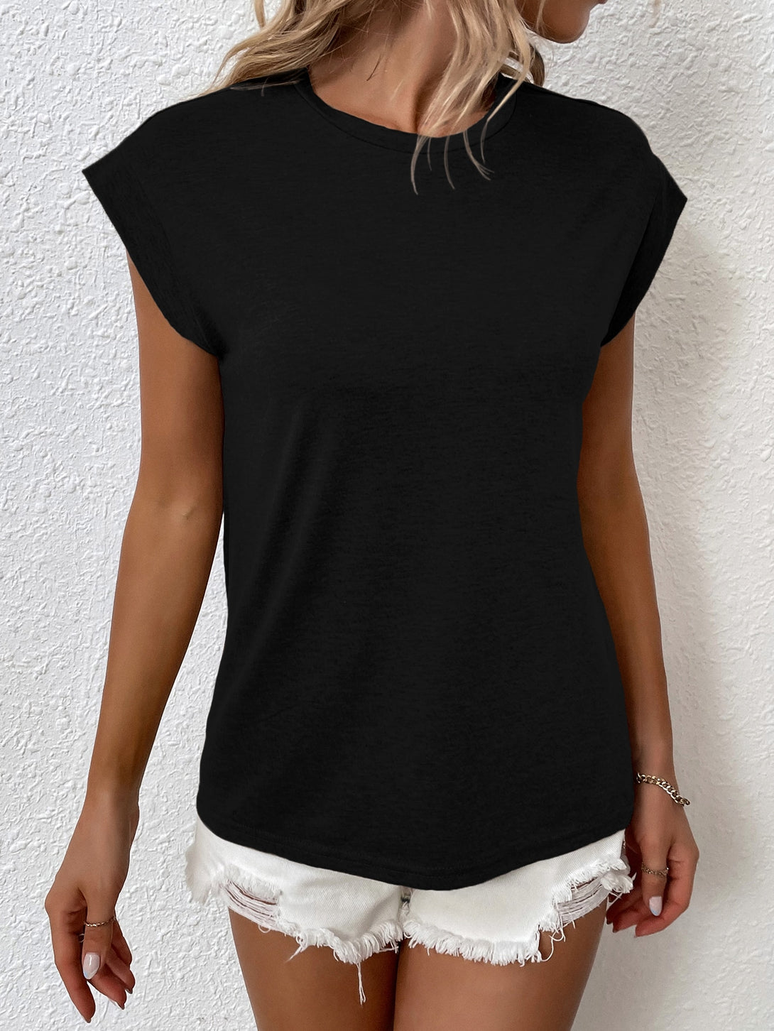 Ropa de Mujer, Ropa de Mujer, Tops & Blusas & Camisetas de Mujer, Camisetas de Mujer, Negro