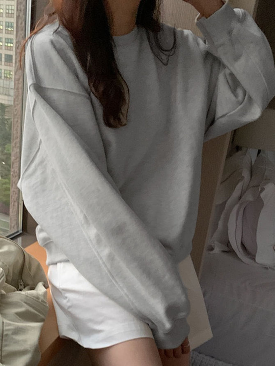 Ropa de Mujer, Ropa de Mujer, Sudaderas de Mujer, Gris Claro