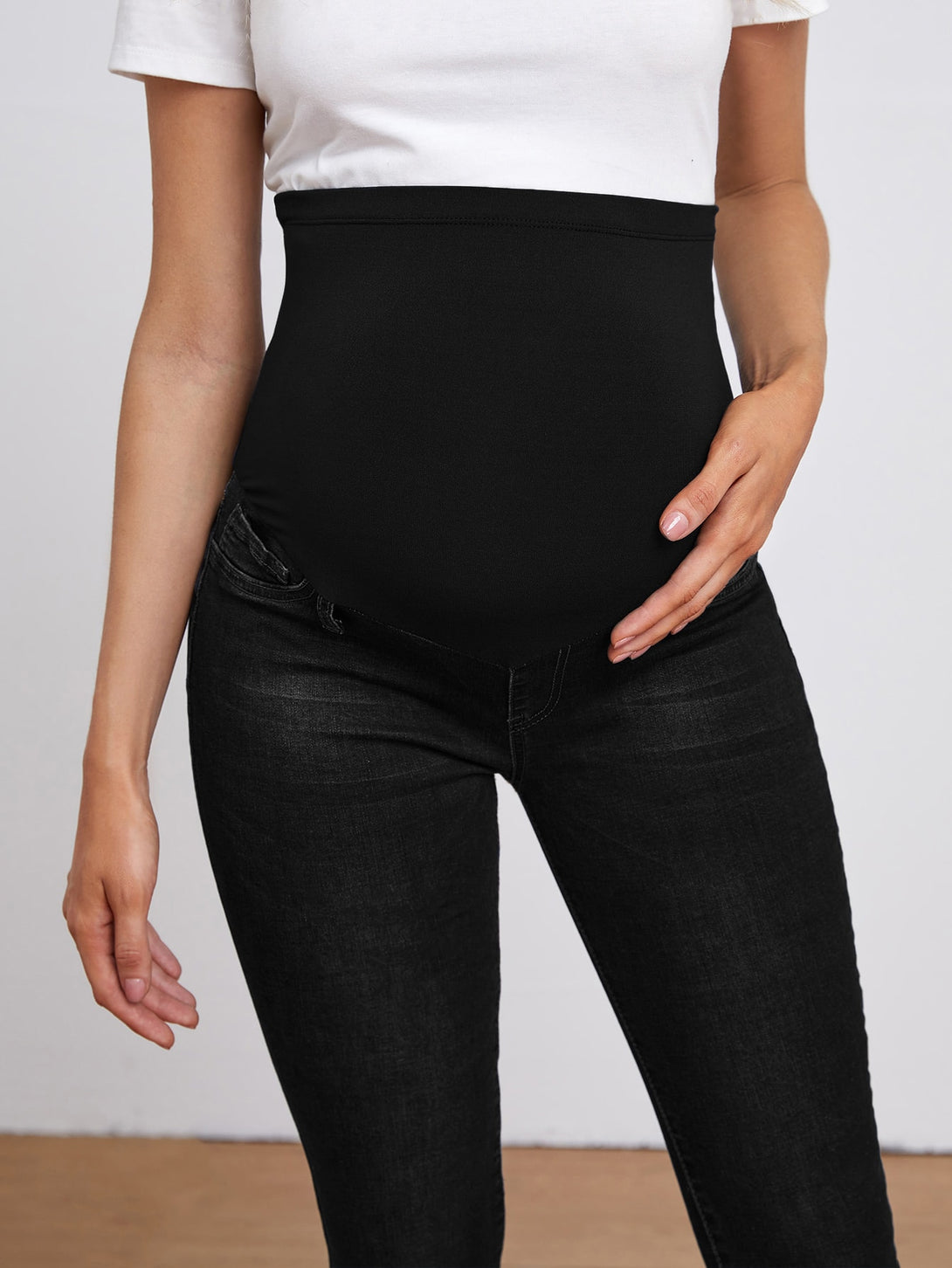 Ropa de Mujer, Ropa Premamá, Mezclilla premamá, Vaqueros Premamá, Negro