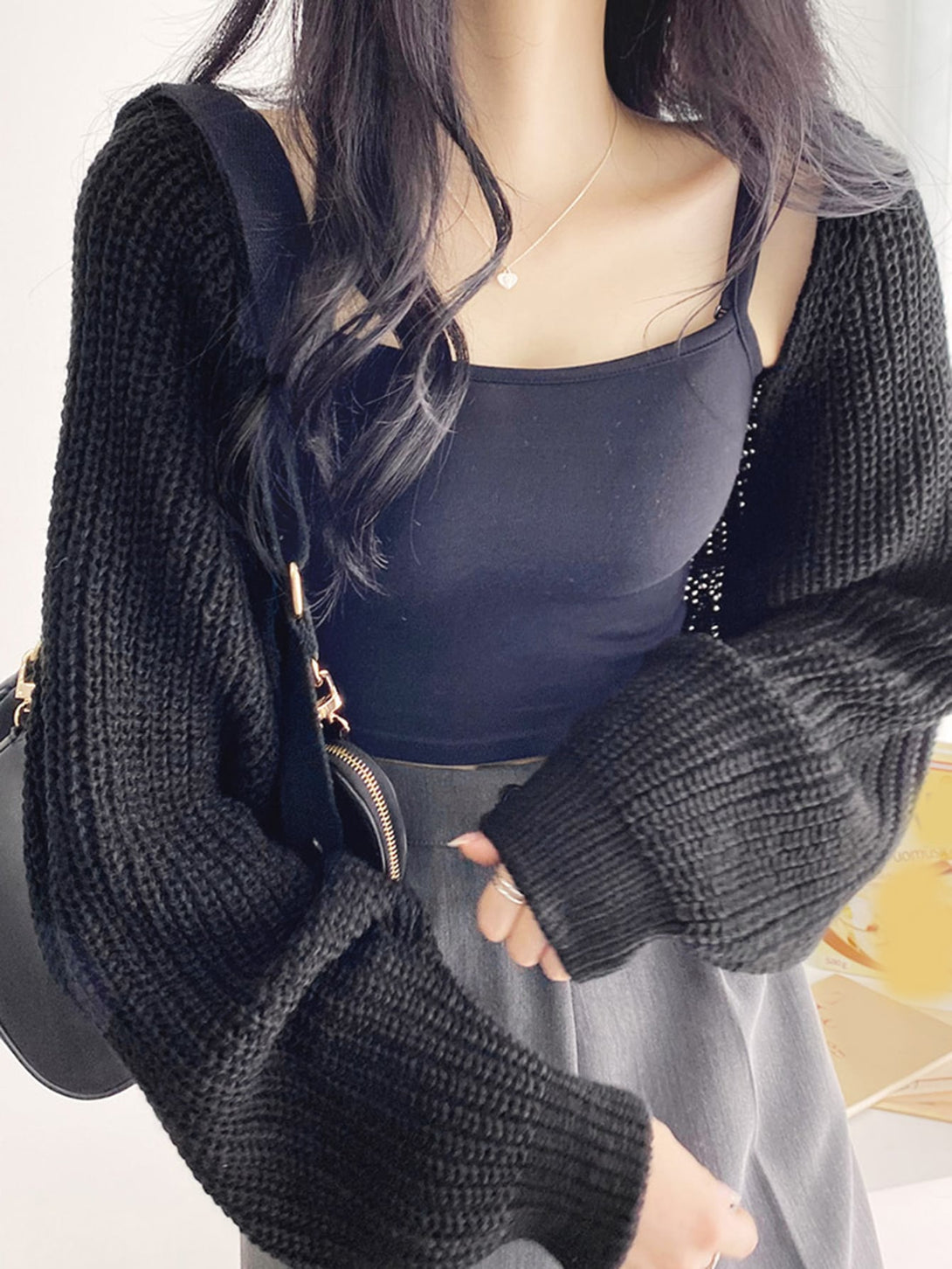 Ropa de Mujer, Tejido de Punto de Mujer, Cárdigans de Mujer, OUTFITS LOOKBOOK, 11253425, Negro