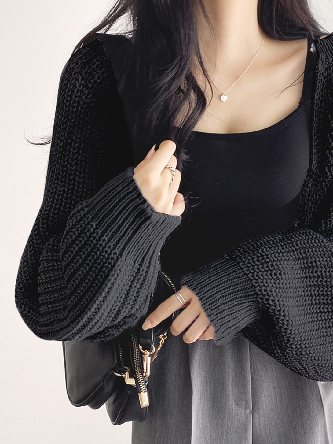 Ropa de Mujer, Tejido de Punto de Mujer, Cárdigans de Mujer, OUTFITS LOOKBOOK, 11253425, Negro