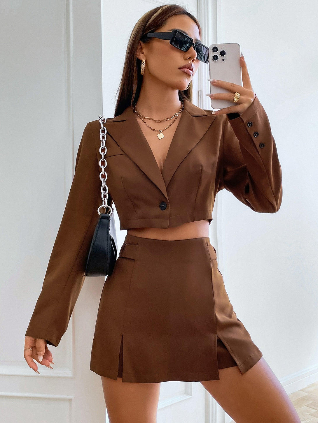 Ropa de Mujer, Trajes de Mujer, Sets de Traje de Mujer, 11396570, Marrón