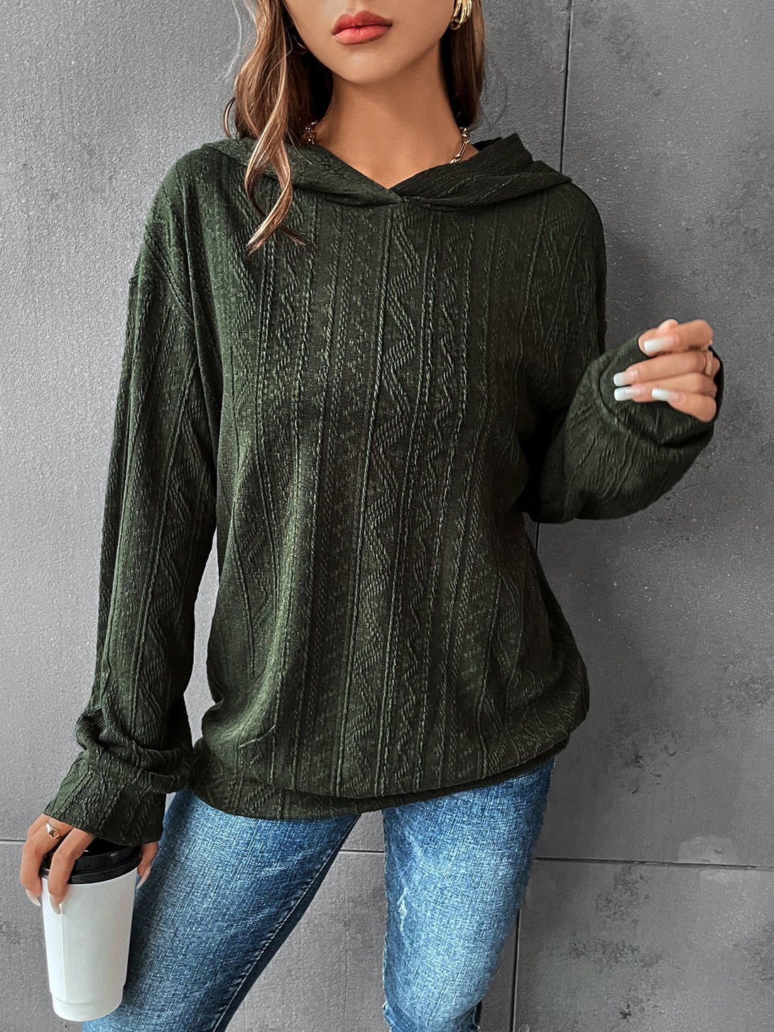 Ropa de Mujer, Ropa de Mujer, Sudaderas de Mujer, Verde militar