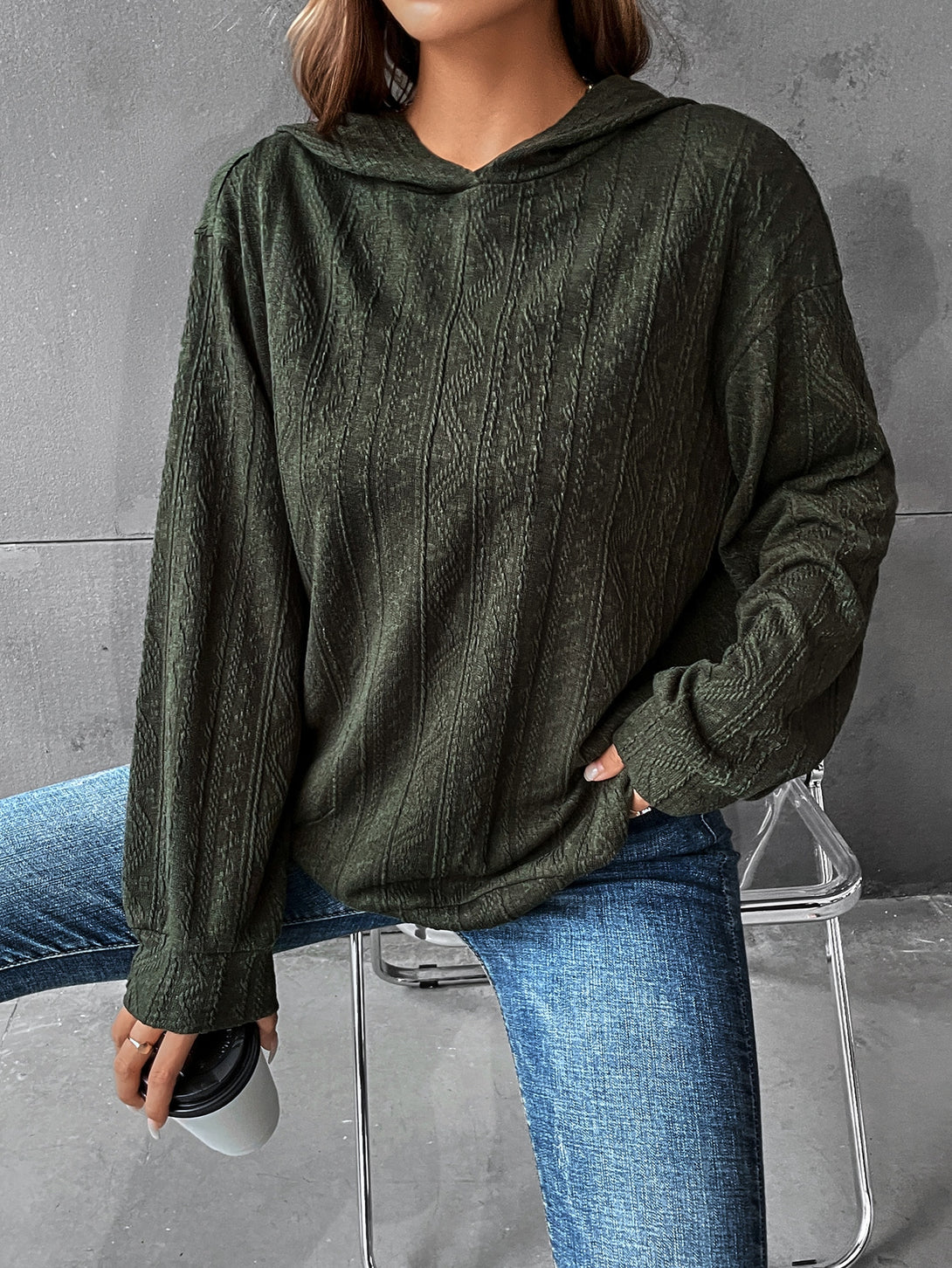 Ropa de Mujer, Ropa de Mujer, Sudaderas de Mujer, Verde militar