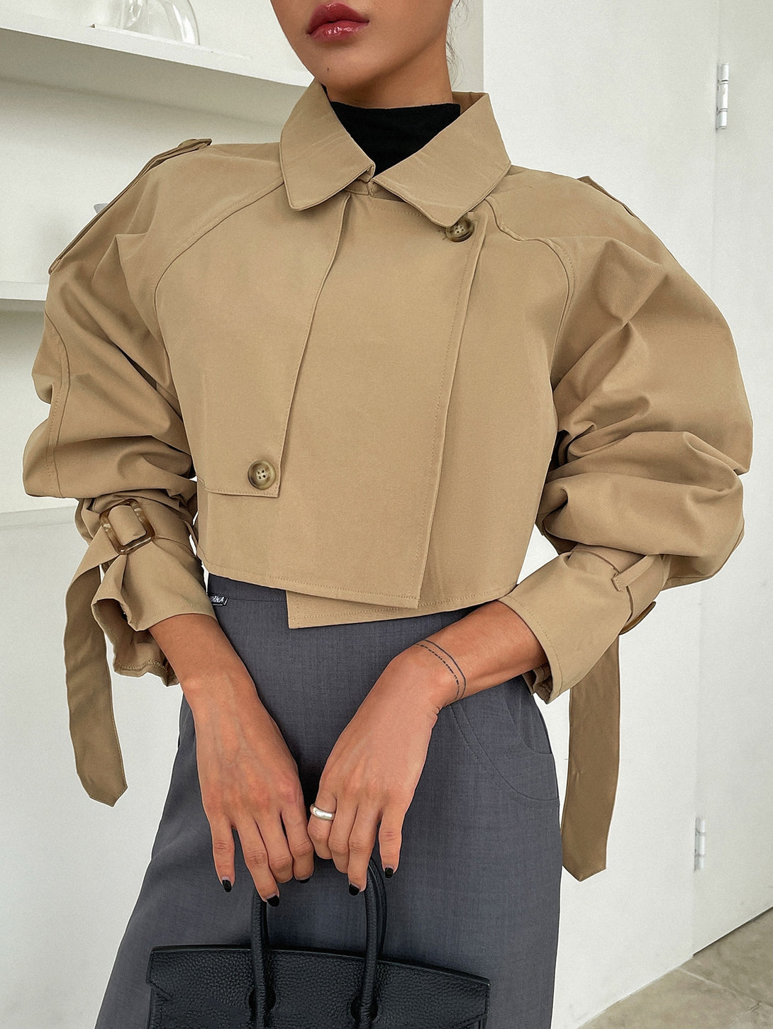 Ropa de Mujer, Ropa de Exterior para Mujer, Gabardinas para Mujer, 11284899, Caqui