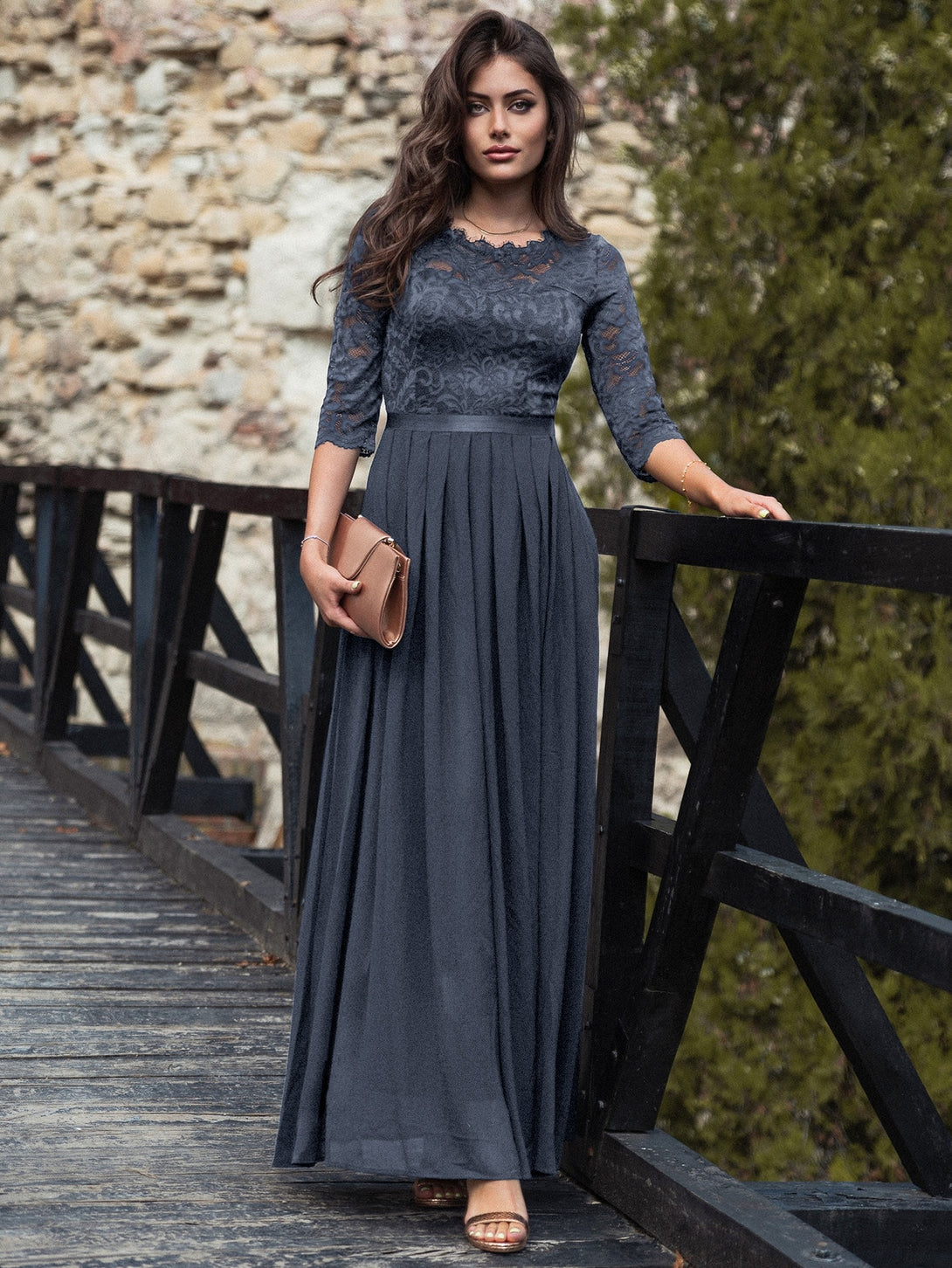 Ropa de Mujer, Bodas & Eventos, Ropa de Fiesta de Mujer, Vestidos formales y de noche para mujer, Colección de trajes de mujer, Gris Oscuro