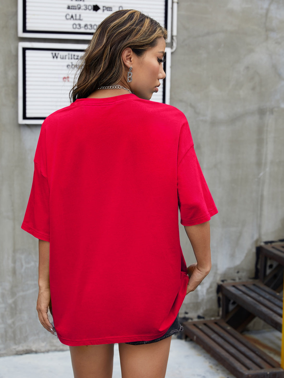 Ropa de Mujer, Ropa de Mujer, Tops & Blusas & Camisetas de Mujer, Camisetas de Mujer, OUTFITS LOOKBOOK, Rojo