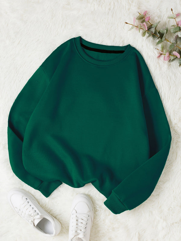 Ropa de Mujer, Ropa de Mujer, Sudaderas de Mujer, Verde Oscuro