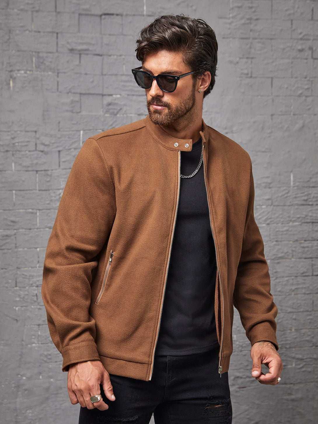 Hombres, Ropa de hombre, Chaquetas & Abrigos para Hombre, Abrigos Masculinos, 11543382, Marrón