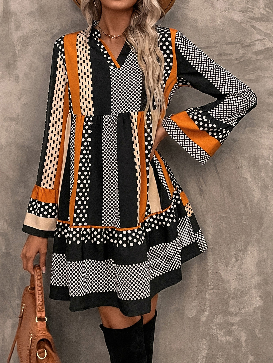 Ropa de Mujer, Ropa de Mujer, Vestidos de mujer, Vestidos cortos de mujer, Naranja Quemada