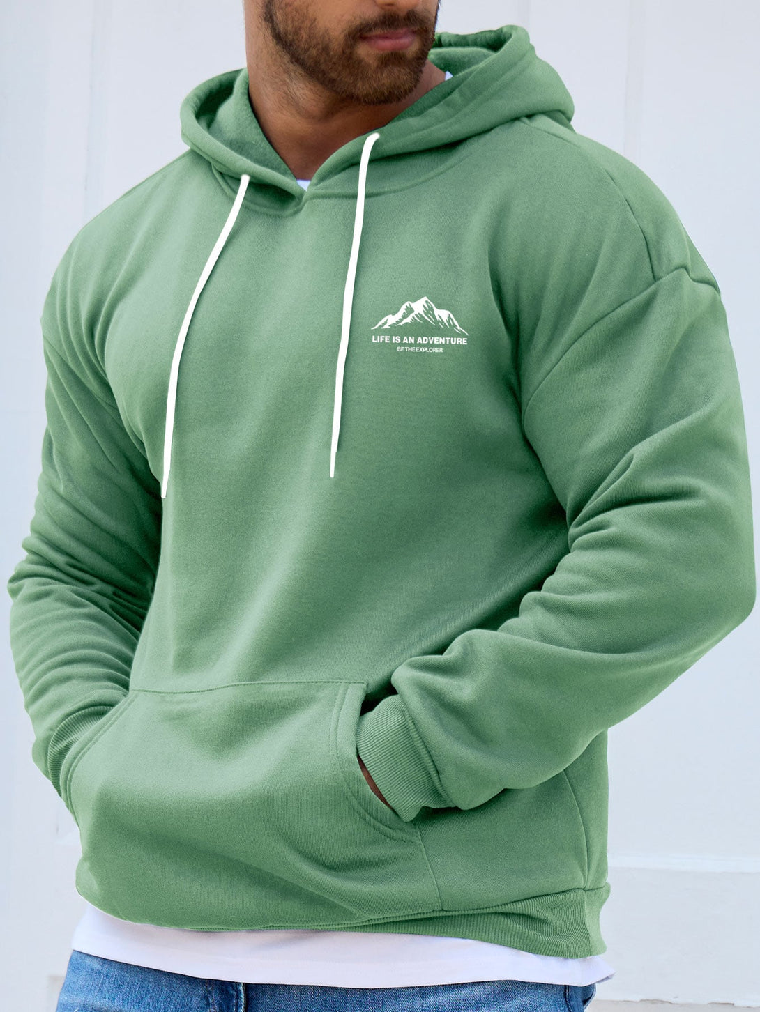 Hombres, Ropa de hombre, Capuchas & Sudaderas para hombres, Sudaderas con Capucha para Hombre, 11773321, verde menta