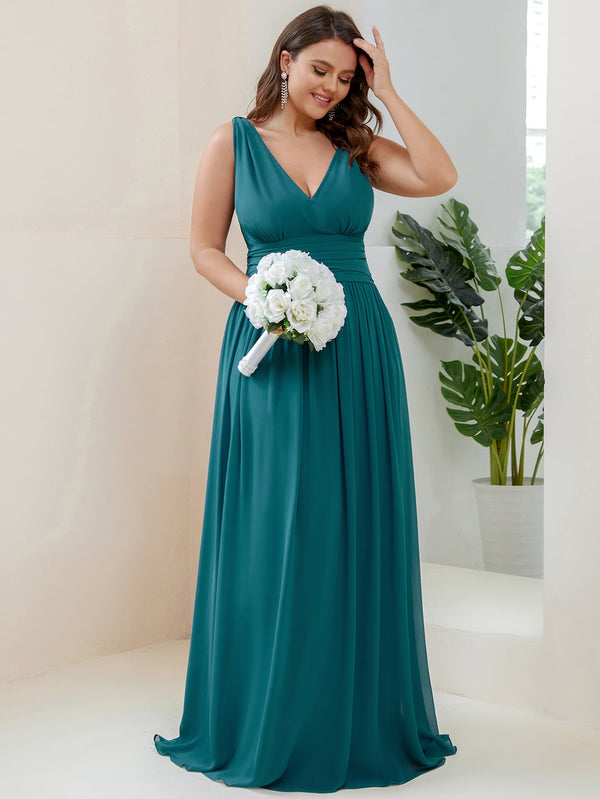 Ropa de Mujer, Bodas & Eventos, Boda Mujer Plus, Vestidos de Dama de Honor en Tallas Grandes, , Agua verde azul