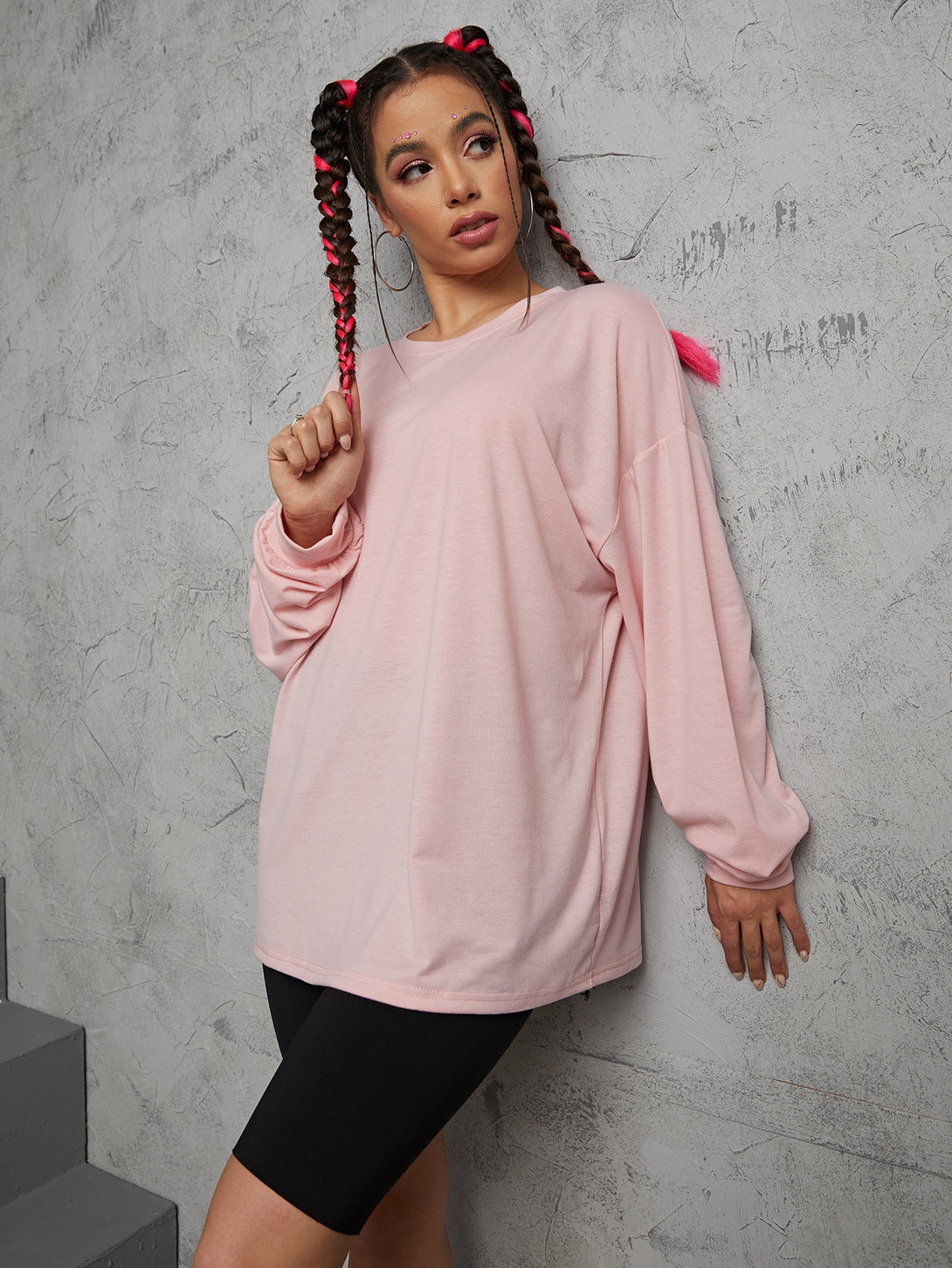 Ropa de Mujer, Ropa de Mujer, Tops & Blusas & Camisetas de Mujer, Camisetas de Mujer, Rosa Pálido