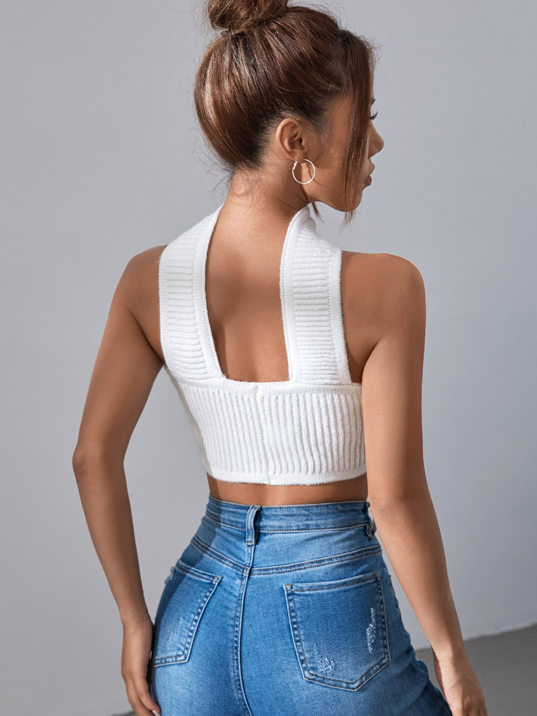 Ropa de Mujer, Tejido de Punto de Mujer, Tops de Punto para Mujer, 12026041, Blanco